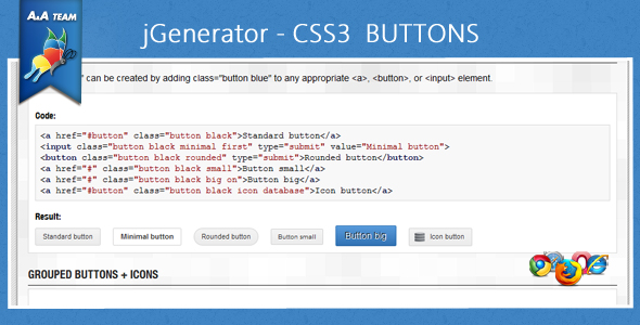 Download jGenerator – CSS3 Buttons Nulled 
