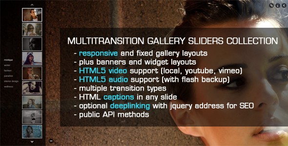 Download jQuery MultiTransition Gallery Sliders Collection Nulled 