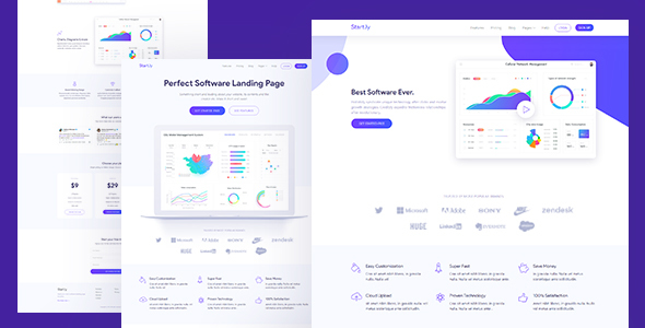Download Software & SaaS App Landing Page Template — Startly Nulled 