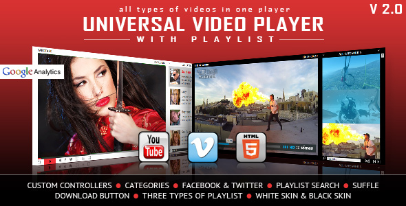 Download Universal Video Player – YouTube/Vimeo/Self-Hosted Nulled 