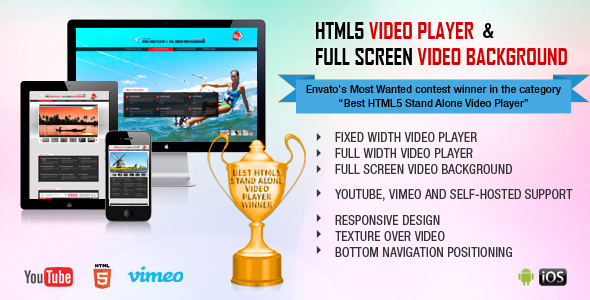 Download HTML5 Video Player & FullScreen Video Background Nulled 