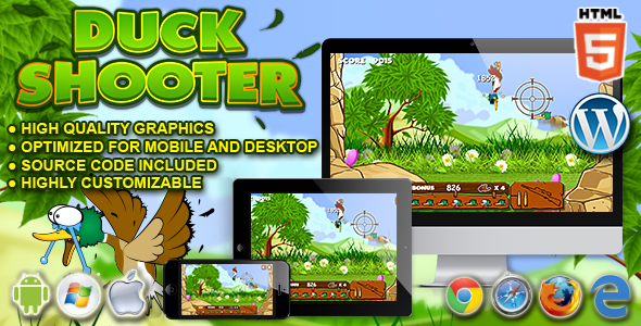 Download Duck Shooter – HTML5 Game Nulled 
