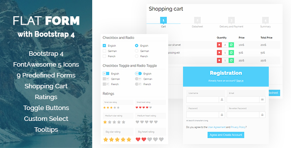 Download Flat Form with Bootstrap 4 Nulled 