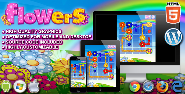 Download Flowers – HTML5 Puzzle Game Nulled 