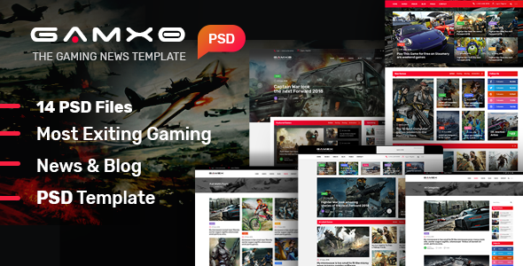 Download GAMXE I News & Blog PSD Template Nulled 