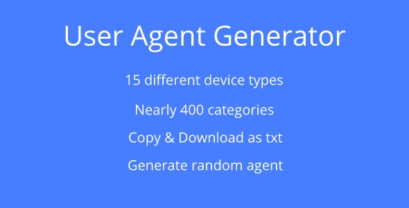Download User Agent Generator Nulled 