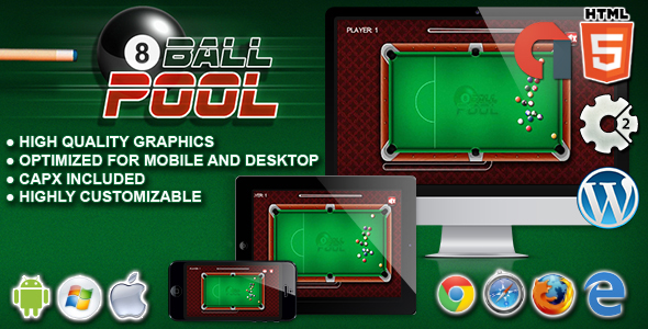 Download 8 Ball Pool – HTML5 Construct 2 Game Nulled 