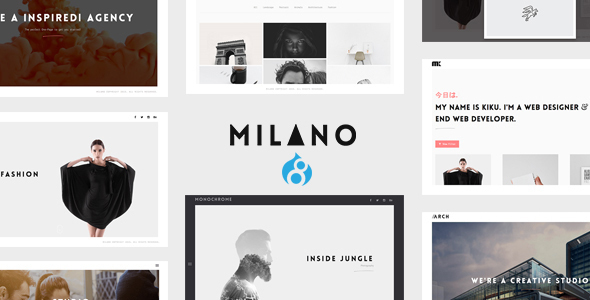 Download Milano | Creative Minimal Drupal 8.8 Theme Nulled 