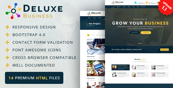 Download Deluxe Business HTML Template Nulled 