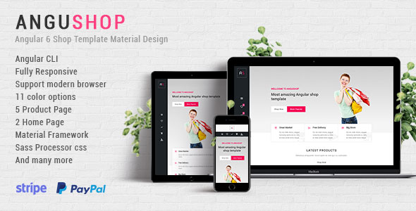 Download Angushop – Angular 8 Shop Template Material Design Nulled 