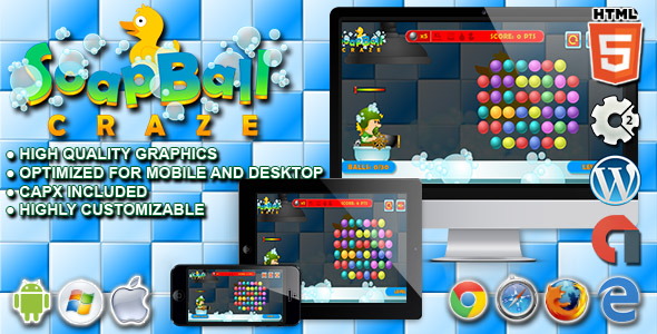 [Download] Soap Ball Craze – HTML5 Construct Physic Game 