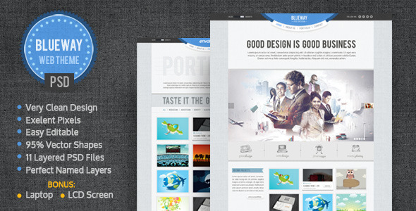 Download BlueWay – Minimal & Clean PSD Template Nulled 
