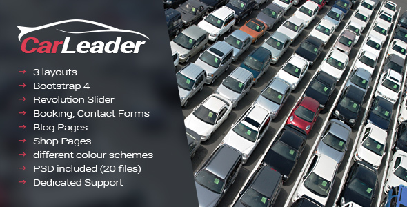 Download CarLeader – Car Dealer HTML website template Nulled 