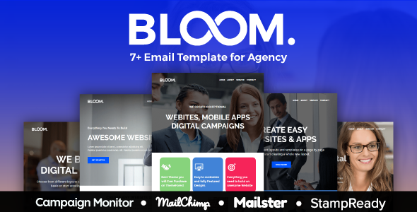 Download BLOOM – Multipurpose Agency Email Template With StampReady, Mailster, Mailchimp, Campaign Monitor Nulled 
