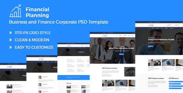Download Financial Planning – Business & Finance Corporate PSD Template Nulled 