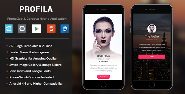 Download Profile | PhoneGap & Cordova Mobile App Nulled 