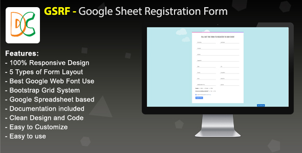 Download GSRF – Google Sheet Registration Form Nulled 