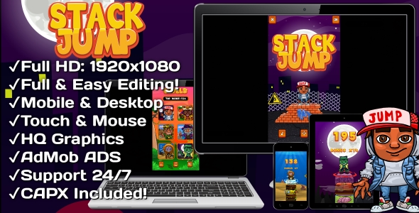 Download Stack Jump – HTML5 Game 6 Levels + Mobile Version! (Construct 3 | Construct 2 | Capx) Nulled 