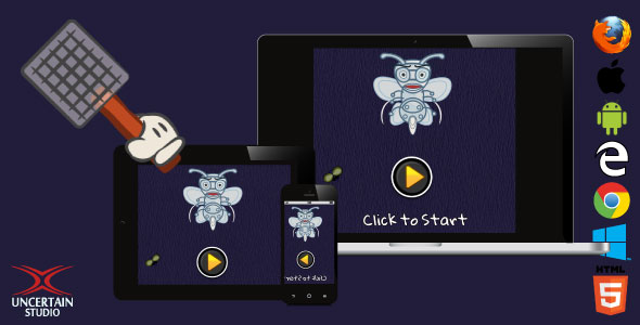 Download Fly Catcher – HTML5 Action Reflexes Game Nulled 