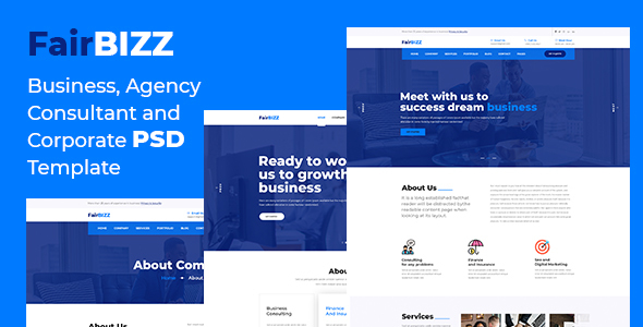 Download FairBizz – Business, Agency, Consultant and Corporate PSD Template Nulled 