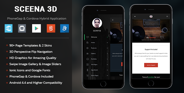 Download Sceena 3D | PhoneGap & Cordova Mobile App Nulled 