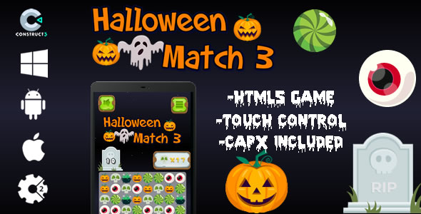 Download Halloween Match 3 – Html5 (CAPX) Nulled 