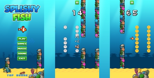 Download Splishy Fish – HTML5 Game + Mobile Version! (Construct 3 | Construct 2 | Capx) Nulled 