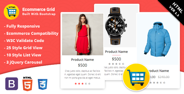 Download Ecommerce Grid is a Multipurpose Product Showcase HTML Widget Nulled 