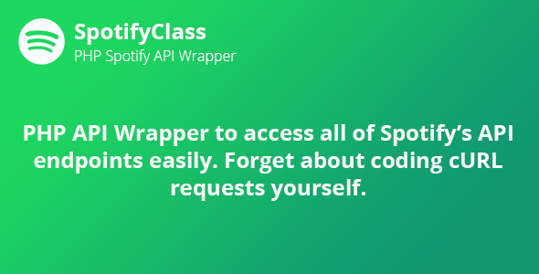 Download SpotifyClass – PHP Spotify API Wrapper Nulled 