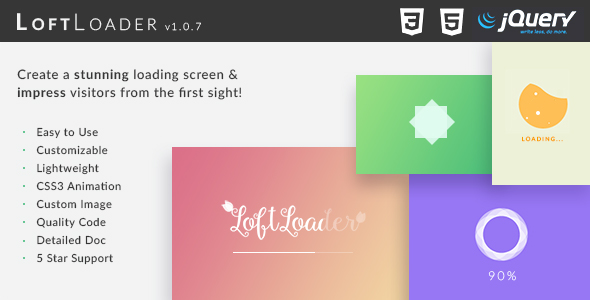 Download LoftLoader jQuery – Create a Stunning Loading Screen Nulled 