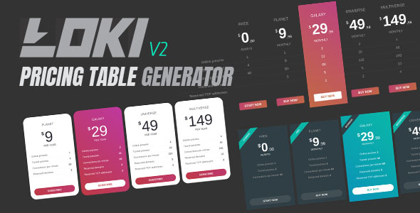 Download Loki Pricing Table Generator Nulled 