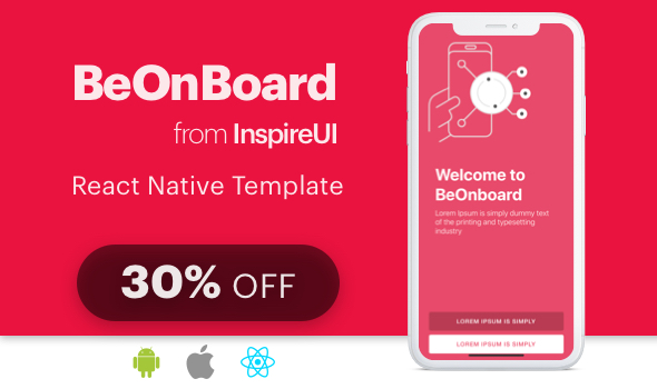 [Download] BeOnboard – complete onboarding template for React Native app (Expo version) 