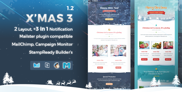 [Download] X’mas 3 | Responsive Email Template 
