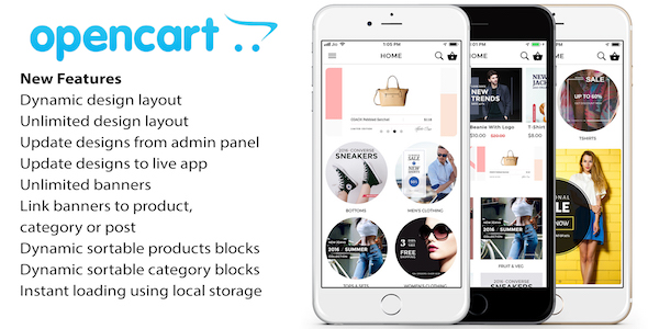 Download Opencart mobile app ionic 5 source code with opencart module for iOS and android Nulled 