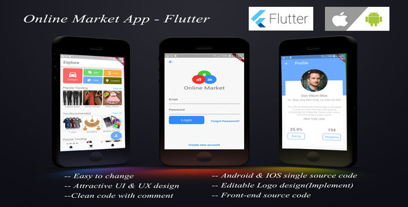 Download Online Shopping App – Flutter Nulled 