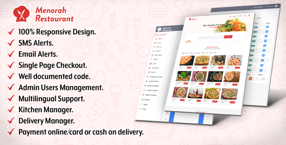Download Menorah Restaurant – Restaurant Food Ordering System Nulled 