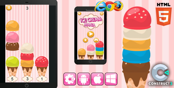 Download Ice Cream Mania – Html5 Game (Capx) Nulled 