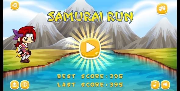 Download Samurai Run – HTML5 Game + Android (Construct 3 | Construct 2 | Capx) Nulled 