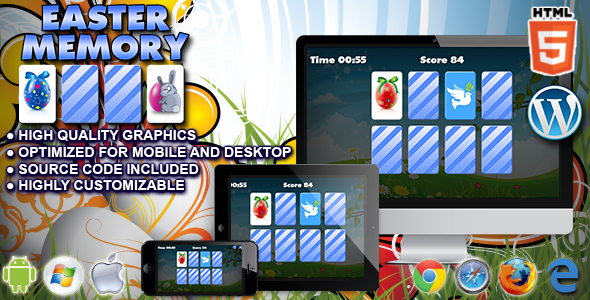 Download Easter Memory – HTML5 Memory Game Nulled 