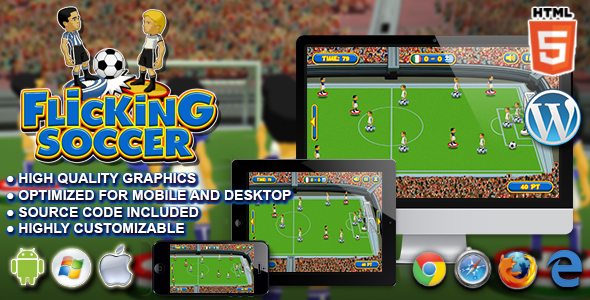 Download Flicking Soccer – HTML5 Sport Game Nulled 