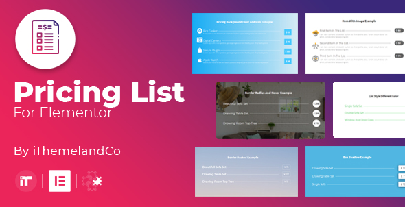 Download Pricing List Image For Elementor Nulled 