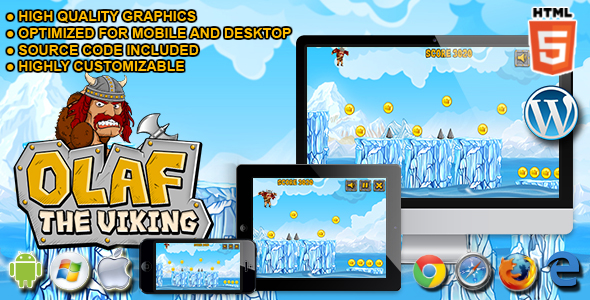 Download Olaf The Viking – HTML5 Running Game Nulled 