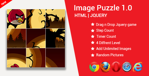 Download Image Puzzle Game | Puzzle Game | HTML | JQUERY | JAVASCRIPT Nulled 