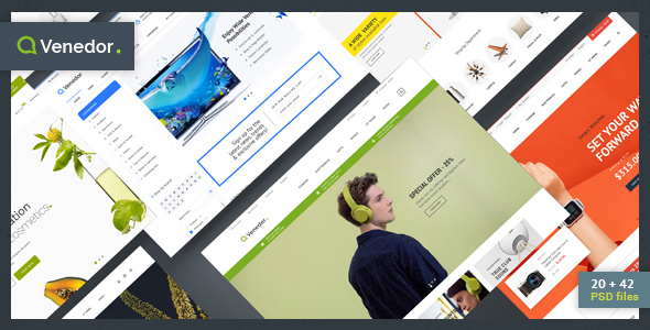 Download Venedor – Bootstrap Responsive eCommerce PSD Nulled 