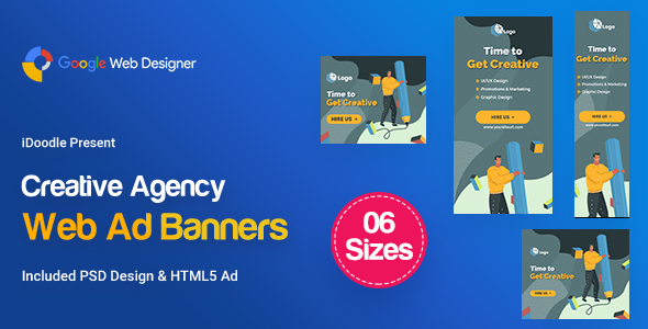 Download C14 – Creative, Startup Agency Banners HTML5 Ad – GWD & PSD Nulled 