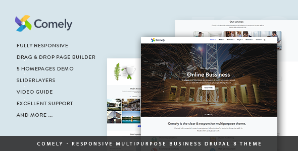 Download Comely – Responsive Multipurpose Business Drupal 8.7 Theme Nulled 