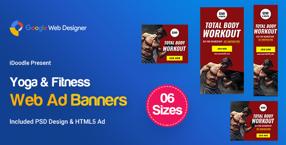 Download C20 – Yoga & Fitness Banners HTML5 – GWD & PSD Nulled 