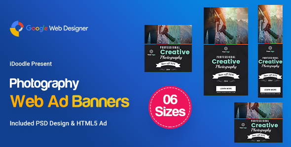 Download C27 – Photography Banners HTML5 – GWD & PSD Nulled 