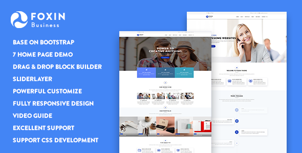 Download Foxin – Responsive Business Drupal 8.7 Theme Nulled 