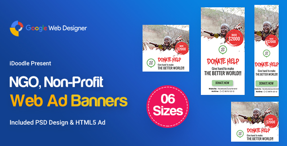 Download C33 – NGO, Charity HTML5 Ad – GWD & PSD Nulled 